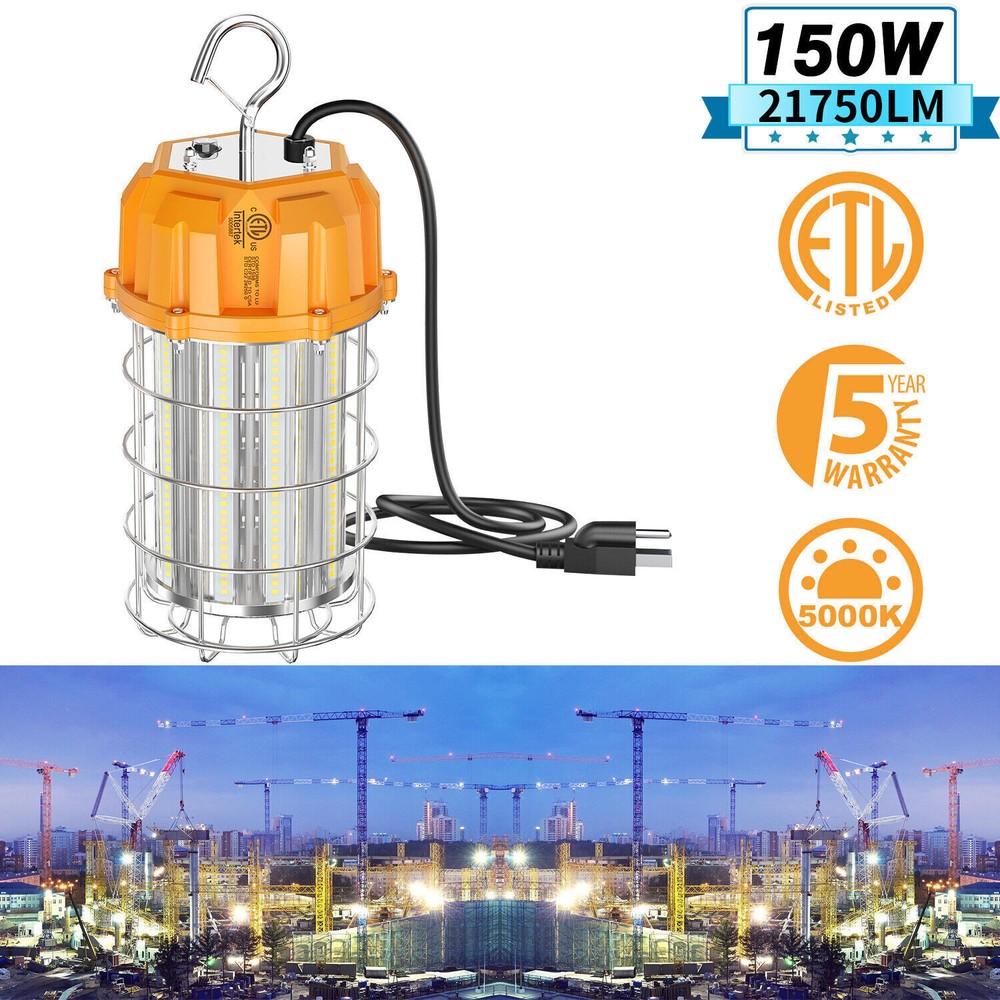Temporary Work Light 150W Portable Construction Workshop Jobsite Tunnel Lighting