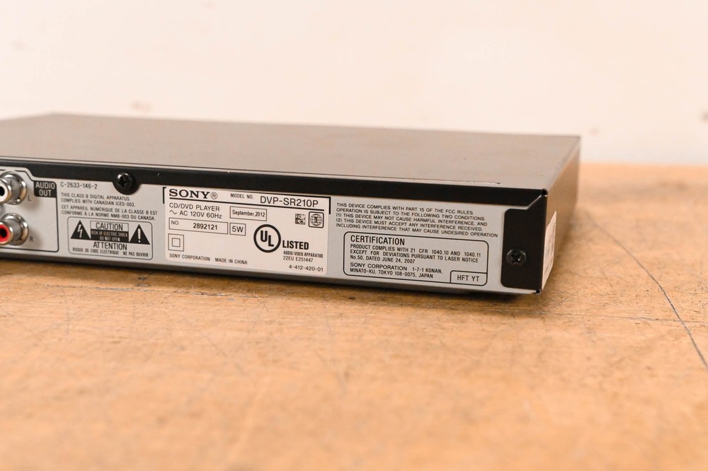 Sony DVP-SR210P DVD Player with HD Upconversion CG01M2K