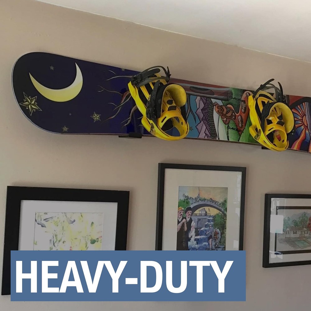 Adjustable Surfboard Storage Rack, 4 Board Wall Mount Display, Black