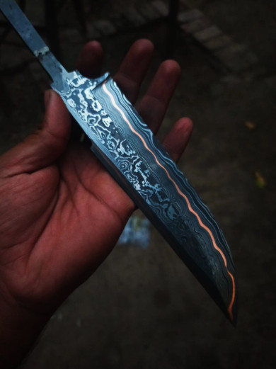 Handmade Custom Copper Blank Blade for Knife Making Supply Tool True Edge Crafts