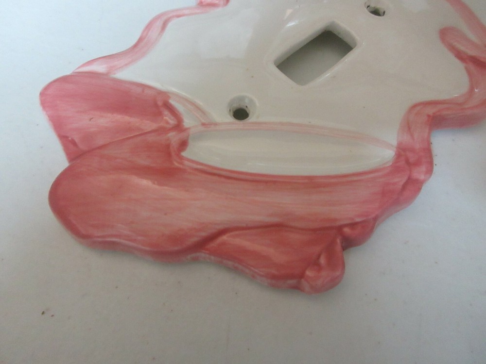 Ballet Slippers , Ceramic Toggle Switch Plate , Vintage , New