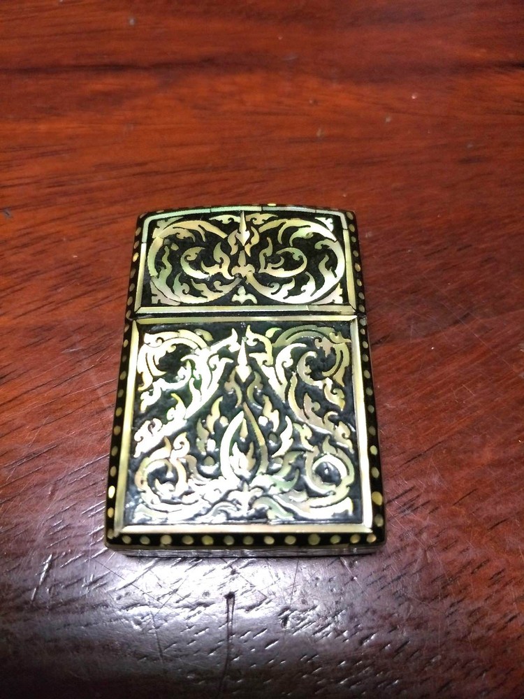 Vintage Thai pattern Gas Cigarette Lighter for Collection