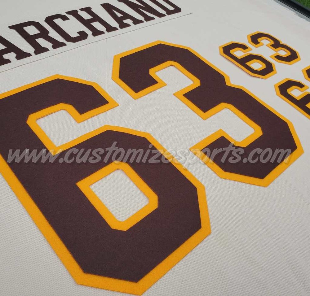 Boston Bruins Customized Number Kit For Centennial 2023-2024 3rd Uniform