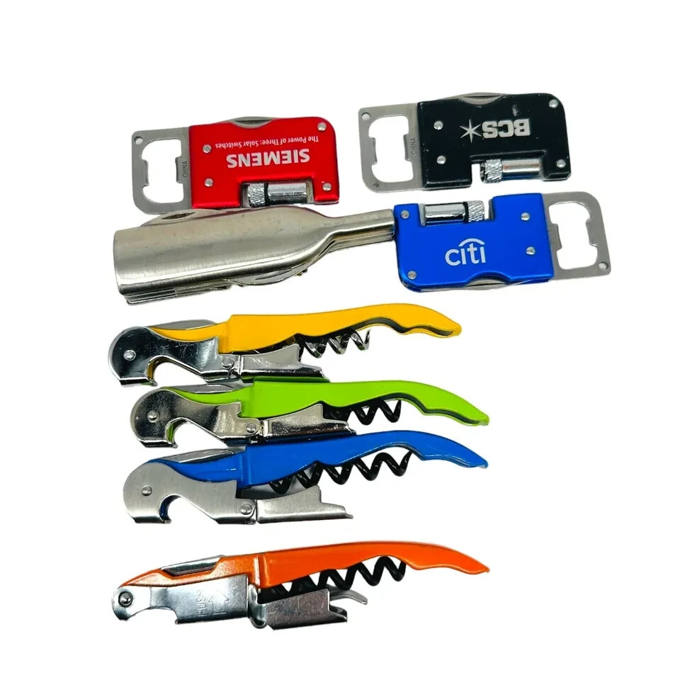 8 Pcs Rabbit, Doubleup, Siemens & Assorted Waiter's Corkscrew Wine Bottle Opener