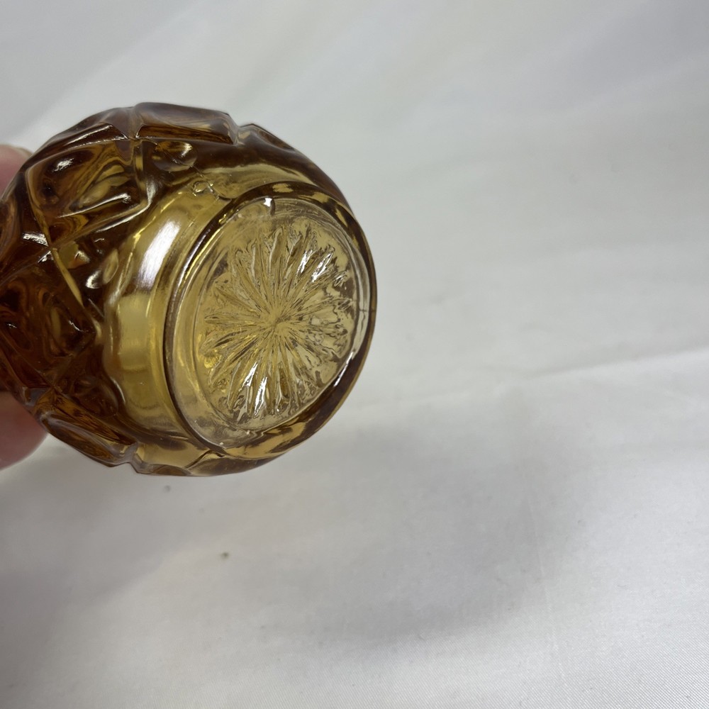 Imperial Cape Cod Amber Cruet w/ Stopper 5.25"