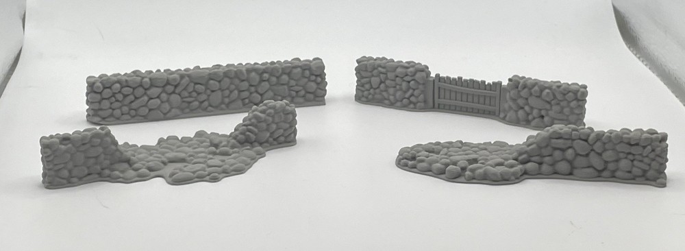 Stone Wall Set Terrain 4pc dnd/pathfinder/war hammer/wargaming/rpg