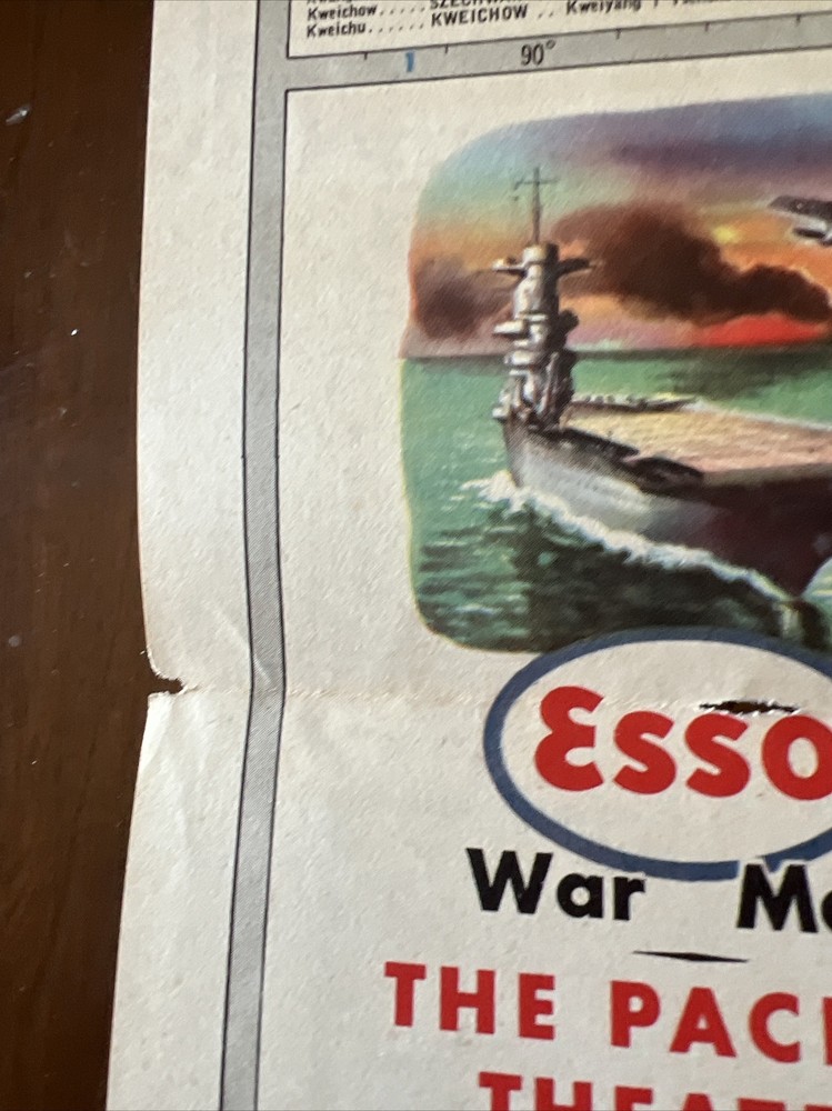 Esso War Map III Featuring The Pacific Theater