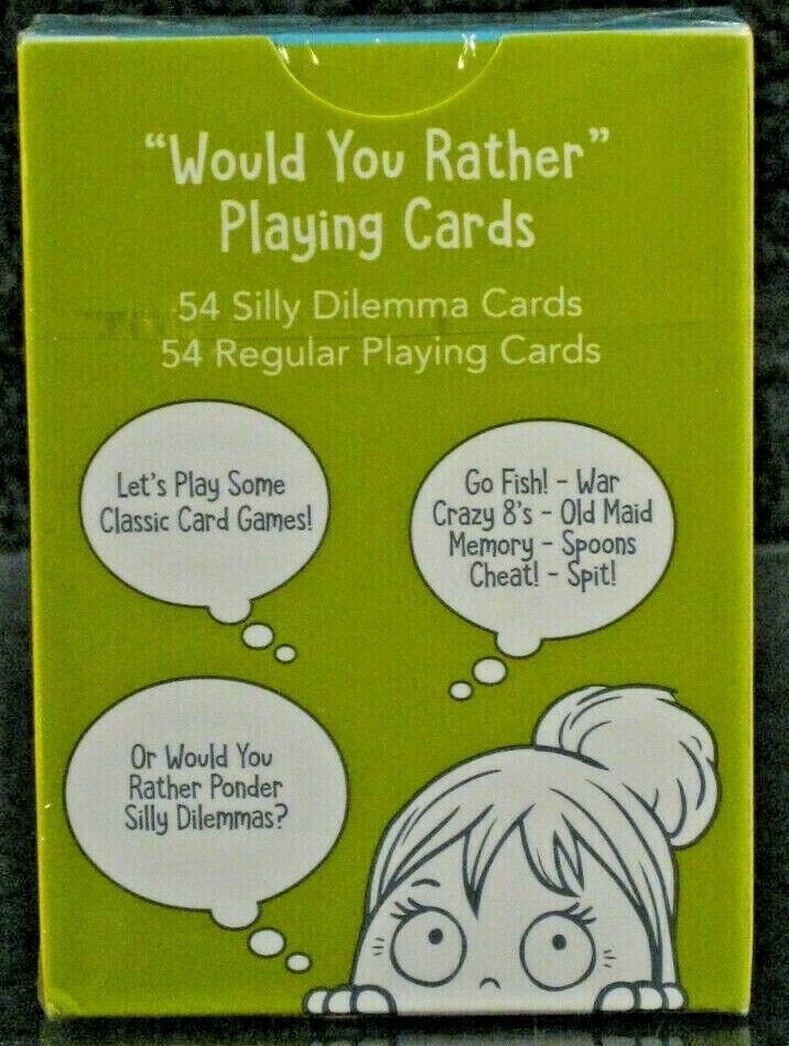 Open The Joy Would You Rather Playing Cards