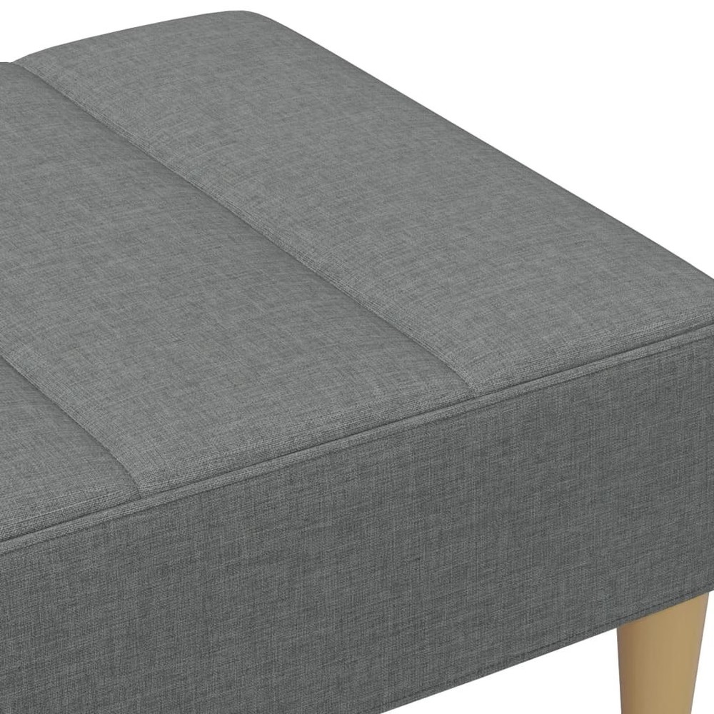 Footstool Dark Grey Polyester, Plywood, Foam, Plastic Medium