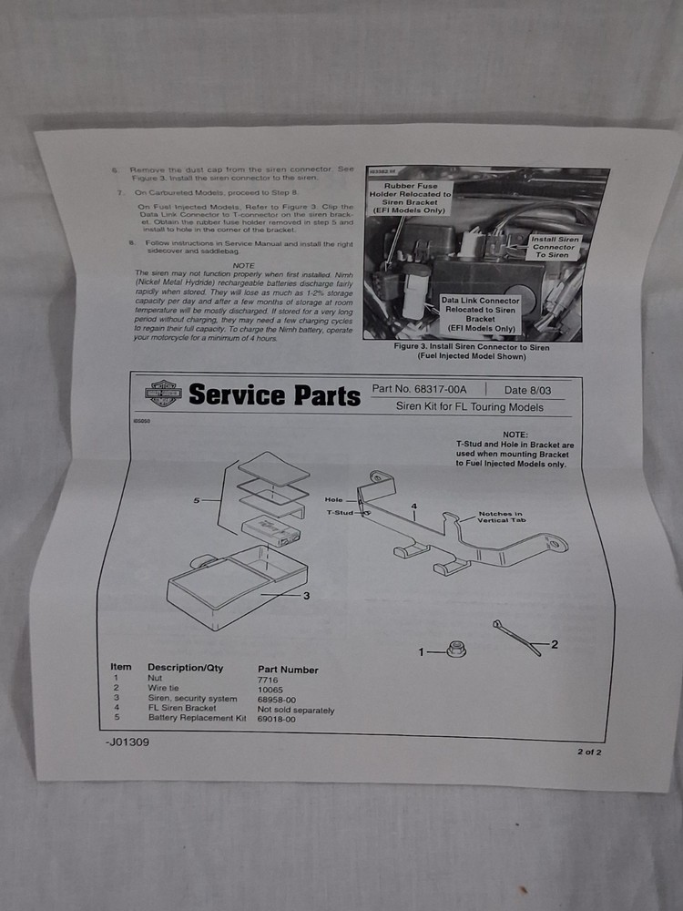 H-D SECURITY SYSTEM SMART SIREN KIT, 68317-01A, **OBSOLETE **