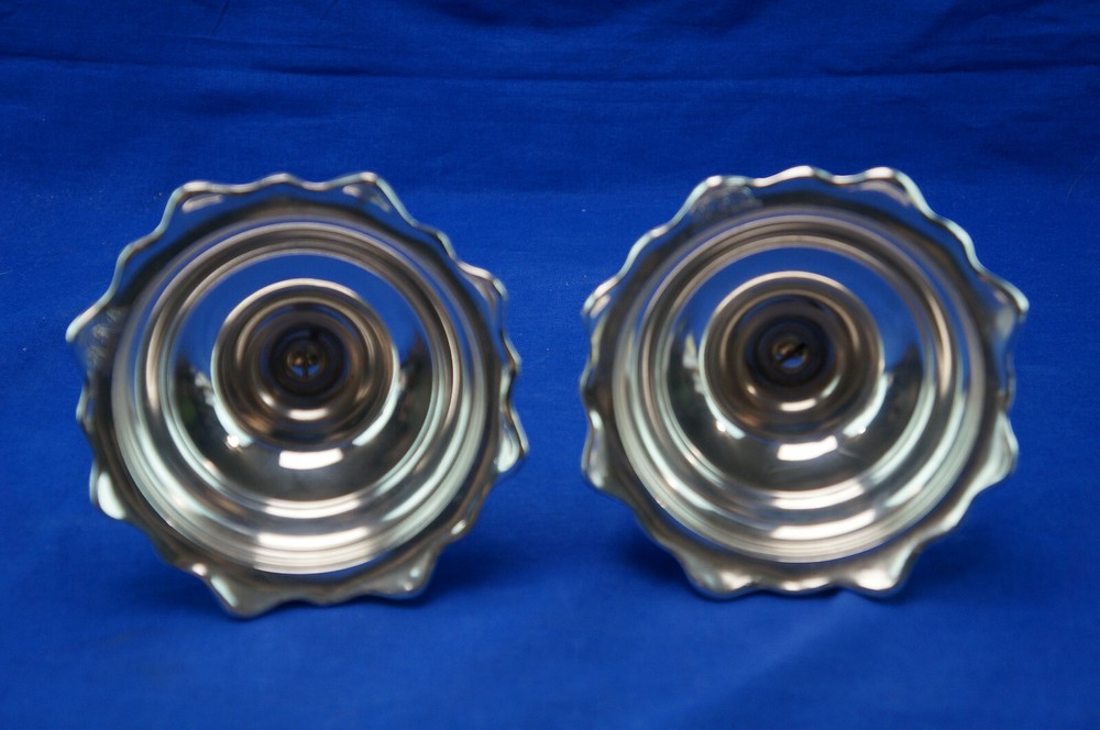 Sheridan Silver (2) Candle Holders, 4 1/2"