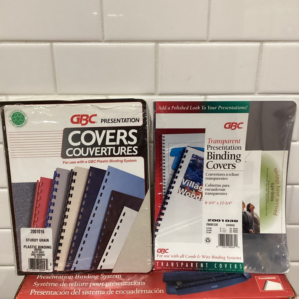 GBC Docubind Binding Machine Paper Comb Punch Binder Binding Covers Combs Lot