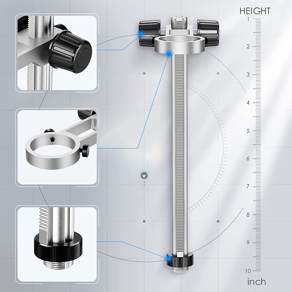 26cm Universal Digital Microscope Stand Adjustable Holder for TOMLOV DM202 pro