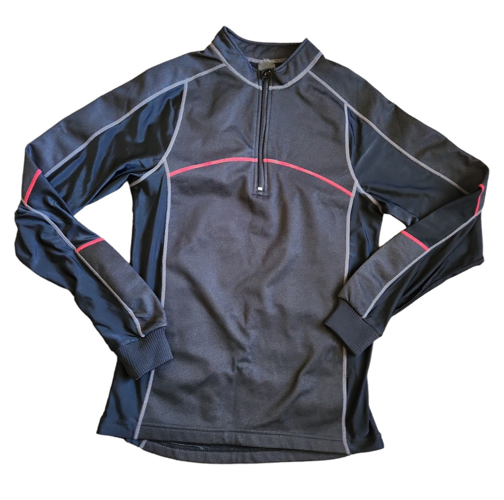 Torque Motorcycle Fleece Half-Zip Size M Medium Black Lightweight Jacket