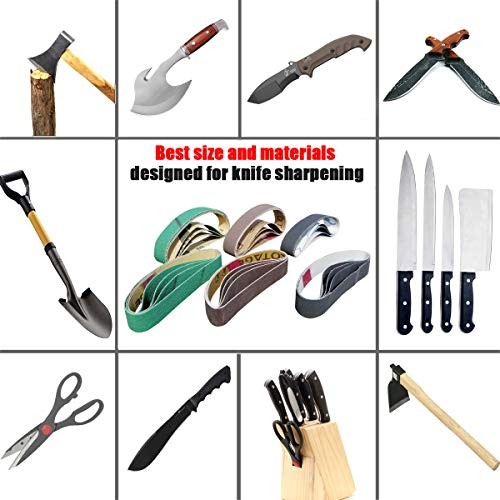 24 Pcs 3/4" x 12" Replacement Knife Sharpener Sanding Belt Kit for Work Sharp