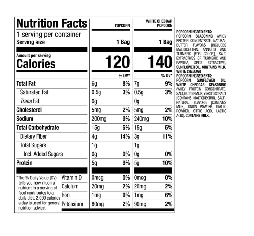 Nutrisystem Popcorn Variety Pack (8 Ct Pack) - Delicious, Diet Friendly Snacks