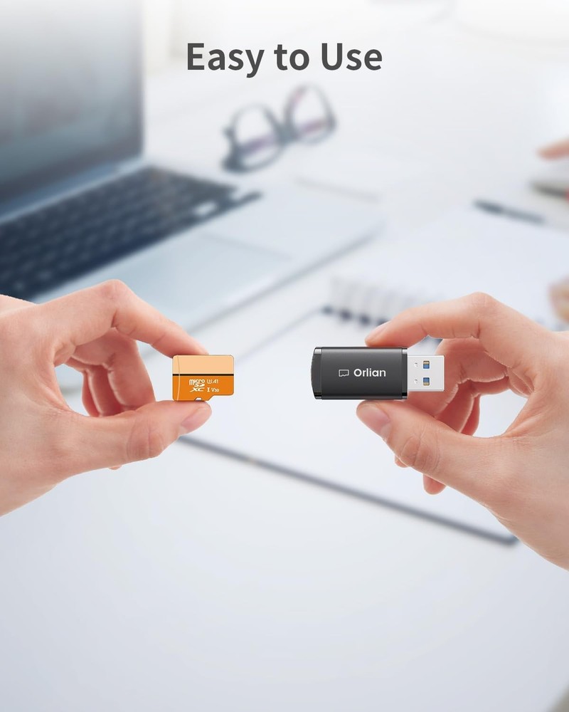 USB 3.0 Micro SD Card Reader, 5Gbps Speed Adapter 1 Pack, Black