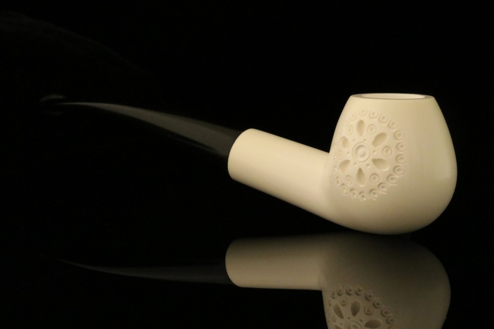 Apple Block Meerschaum Pipe with case M1975
