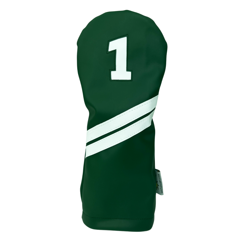Sunfish Leather golf driver headcover - green and white !