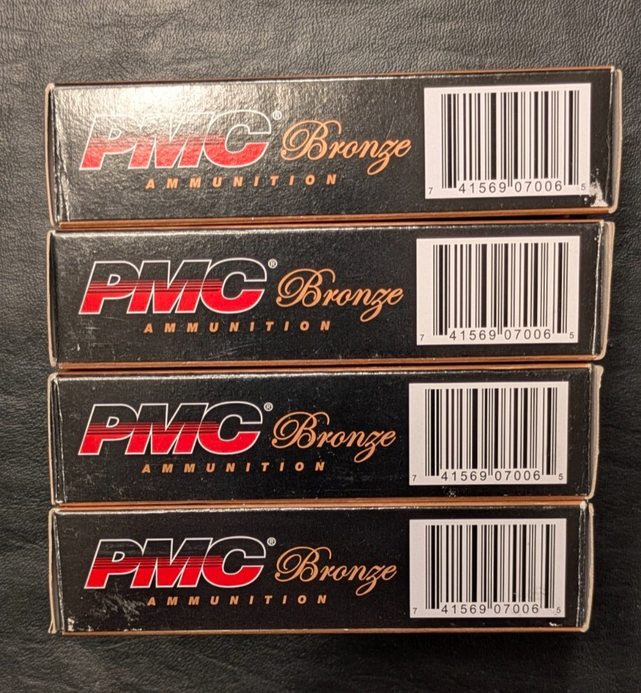 ☑️ 4 PMC BRONZE BOX ONLY With 50 Round Inserts 380 Auto Storage BOX ONLY