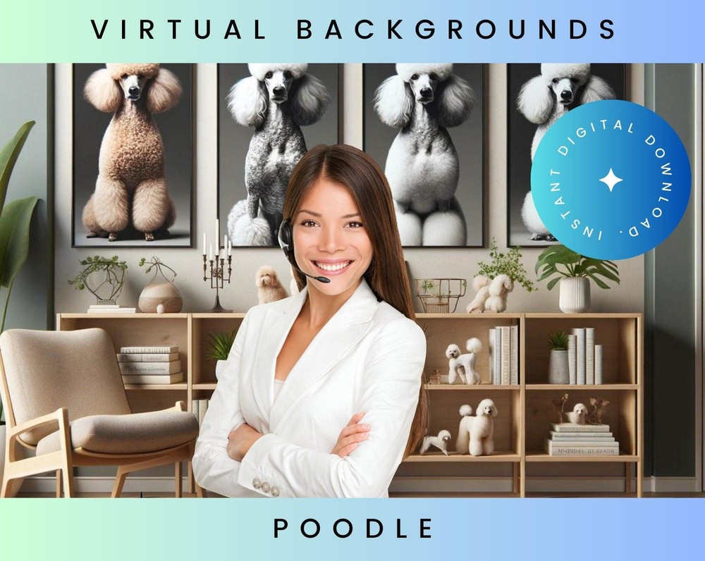 Poodle Zoom Backgrounds
