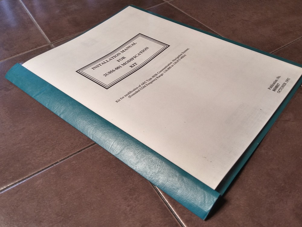 Cessna ARC 2U056-001 Mod Kit for RT-485B Install manual