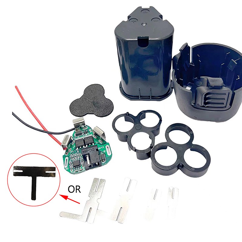 3S 12V Hand Drill Power Li-ion Battery Protection Board Shell Case Bracket