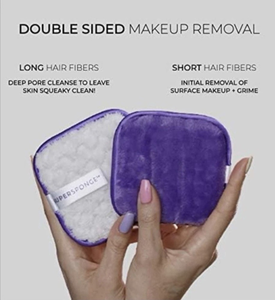 NIB💜CAKE OFF 3 PC REUSABLE MAKE UP REMOVING PADS💜DOUBLE SIDED💜200 WASHES