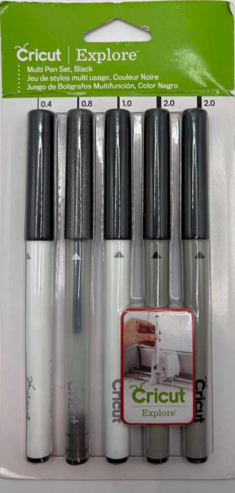 NWT CRICUT EXPLORE MULTI 5-PEN SET BLACK
