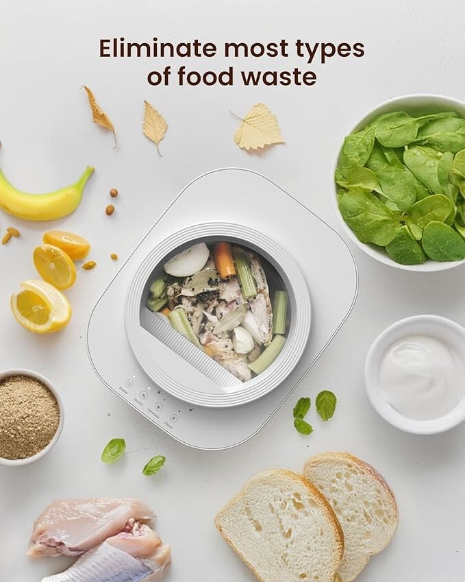 Electric Composter for Kitchen, 4L Smart Countertop Compost Bin, Odorless | Low