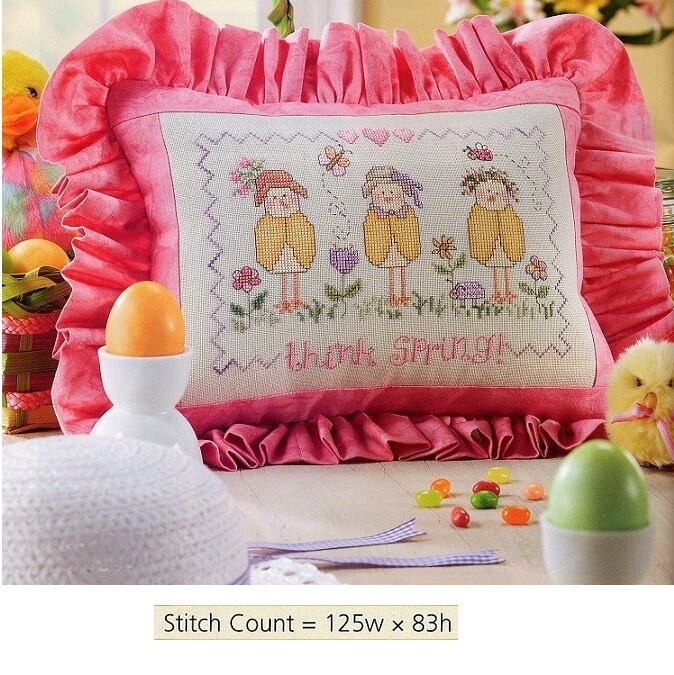 THINK SPRING     CROSS STITCH PATTERN ONLY   GU - PYU