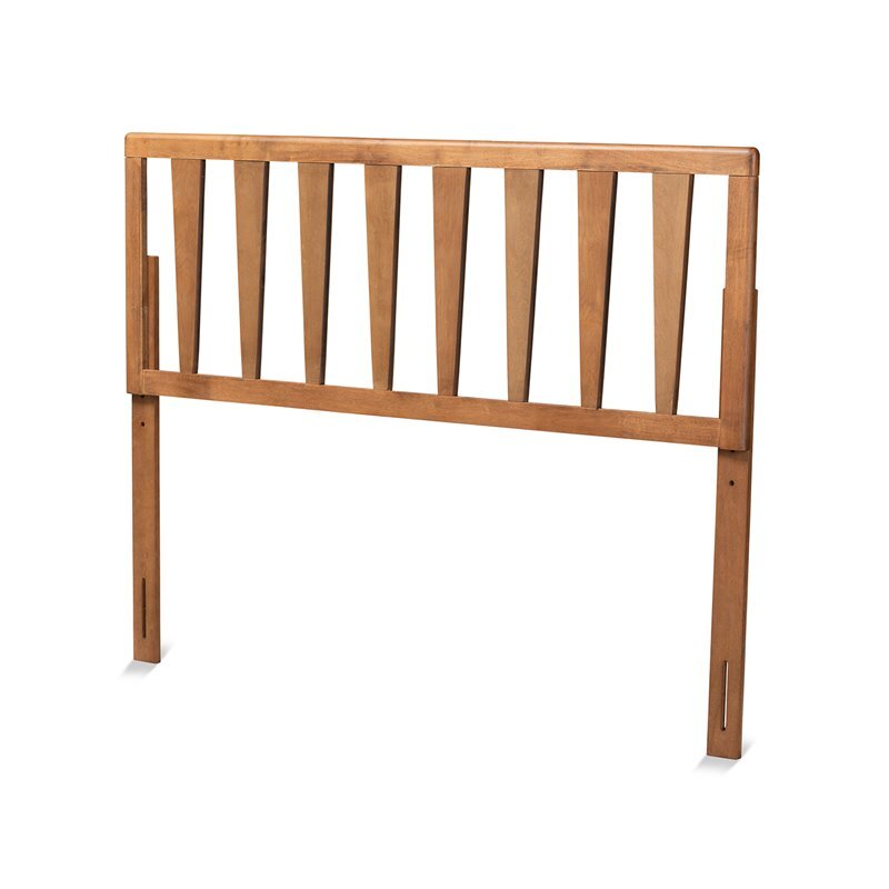 Baxton Studio Duncan Walnut Finished Wood Queen Size Headboard