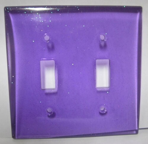 LEGO filled Resin Double Light Plate - Purple - (1 Piece)