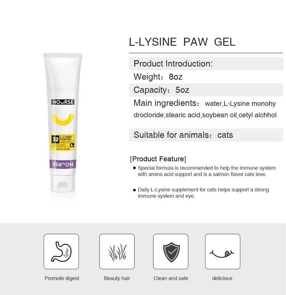 Nourse Chowsing L-Lysine Paw Gel Cat Immune Support