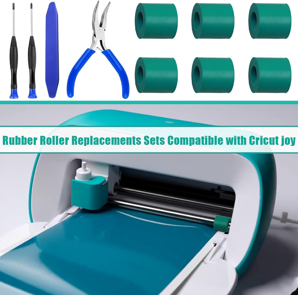 10-Pack Rubber Roller Replacement Set for Cricut Joy Replacement Spare Rubber Ro