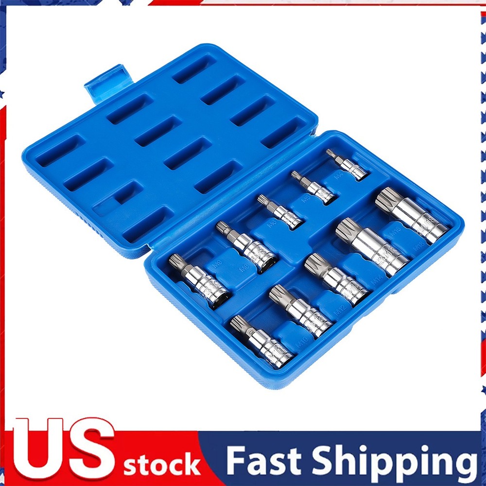 Triple Square Triple Square Spline Bit Socket kit 12 Points with Carrying Case