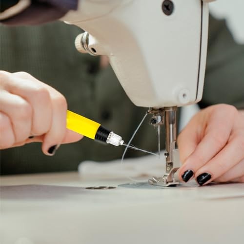 2 Pieces LED Needle Threader Sewing Tools Illuminated Threader Manual Threader