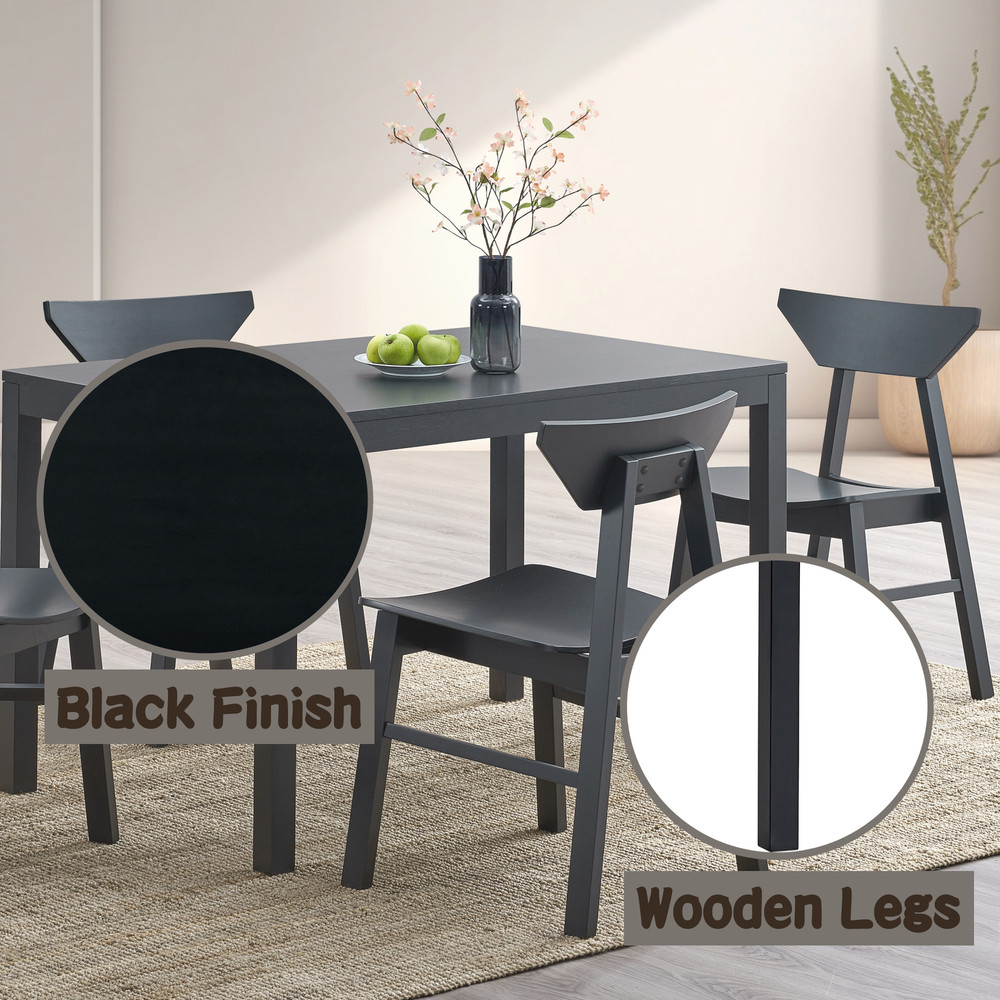 Briar Black Finish Dining Table