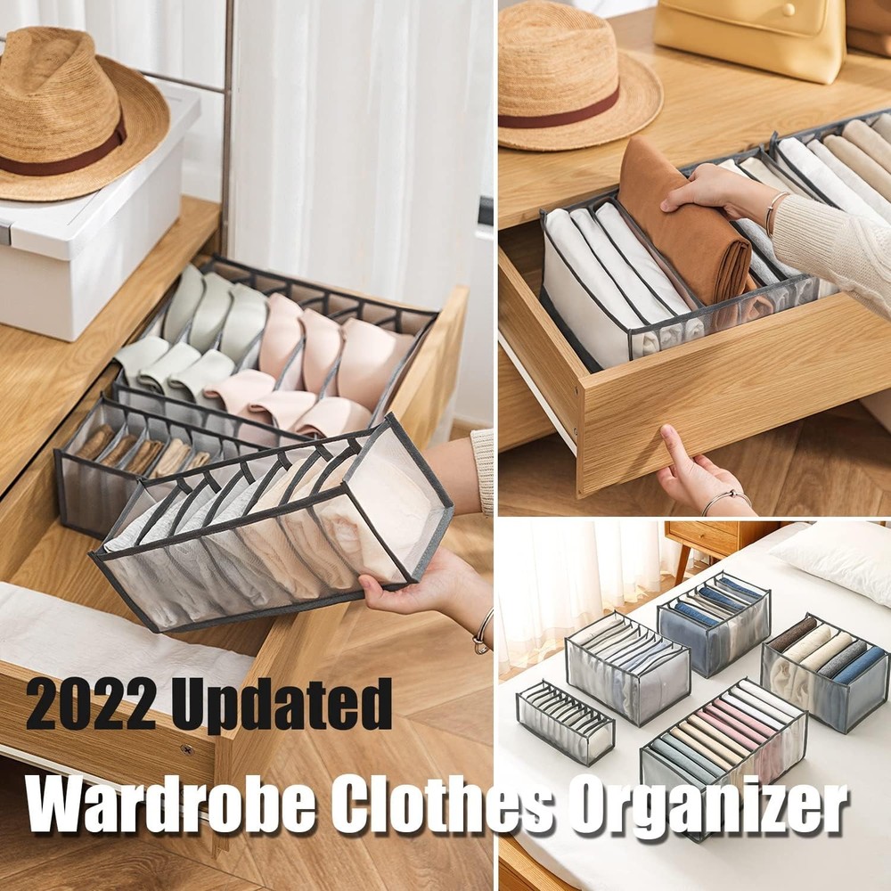 Gray Medium Storage Compartments - Stackable Organizer for Clothes Toys Books