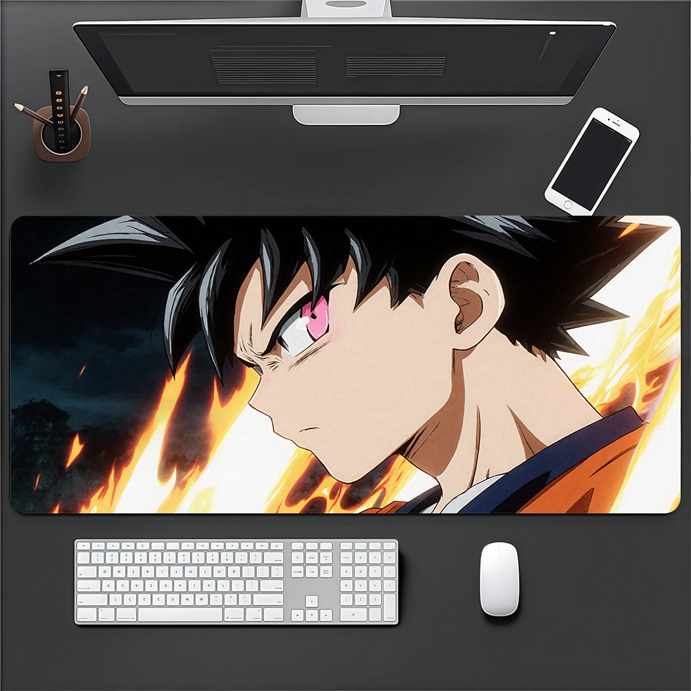 40*90cm1pc Large Gaming Mouse Pad & Desk Mat - Flame-Themed Smooth Surface Compu