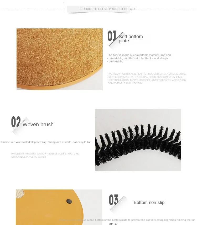 Interactive Cat Grooming Arch with Scratching Pad & Brush Toy