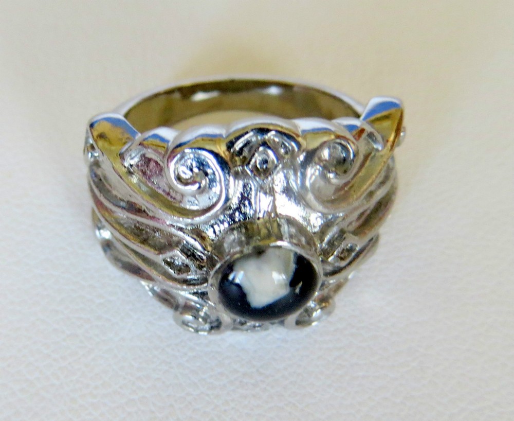 Stainless Steel Nativity Stone Ring Michael Anthony