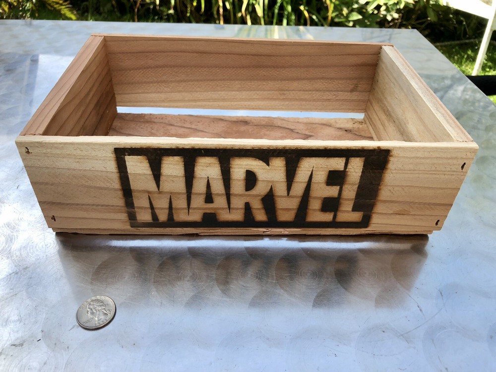 rare marvel comics wooden display box Marvel Hero