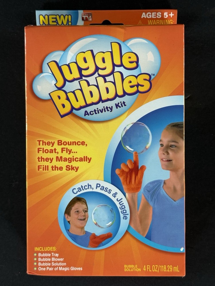 JUGGLE BUBBLES Activity Kit Catch w/ REFILL - KIDS BUBBLES SUMMER + REFILL *NEW
