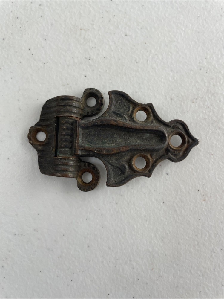Vintage Brass Icebox Hinge-No Screws.