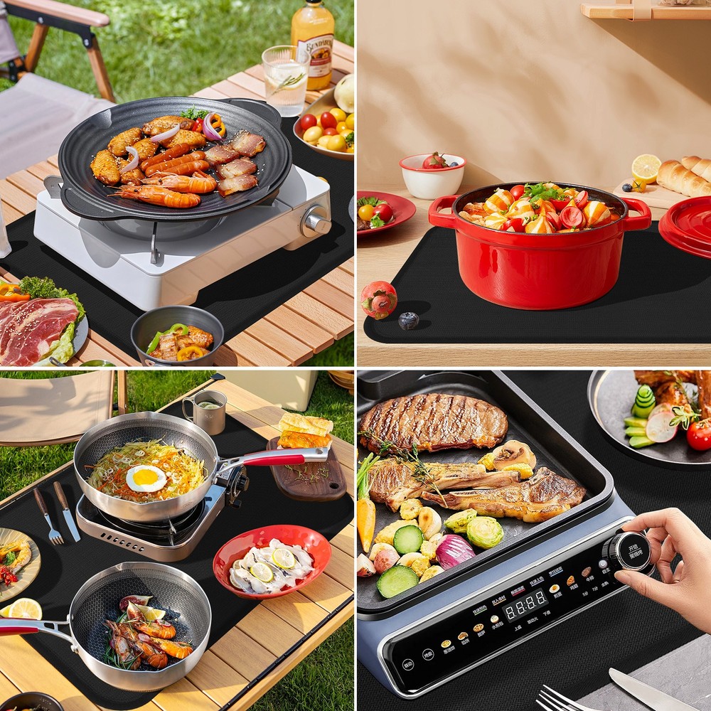 2.6sqft Camping Fireproof Mat Retardant Protective Pad BBQ Equipment Protective