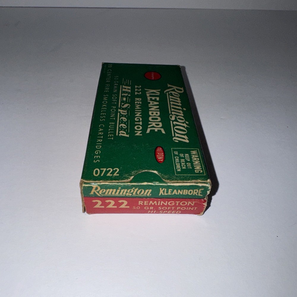 Empty Ammo box Remington Kleanbore 222 Remington