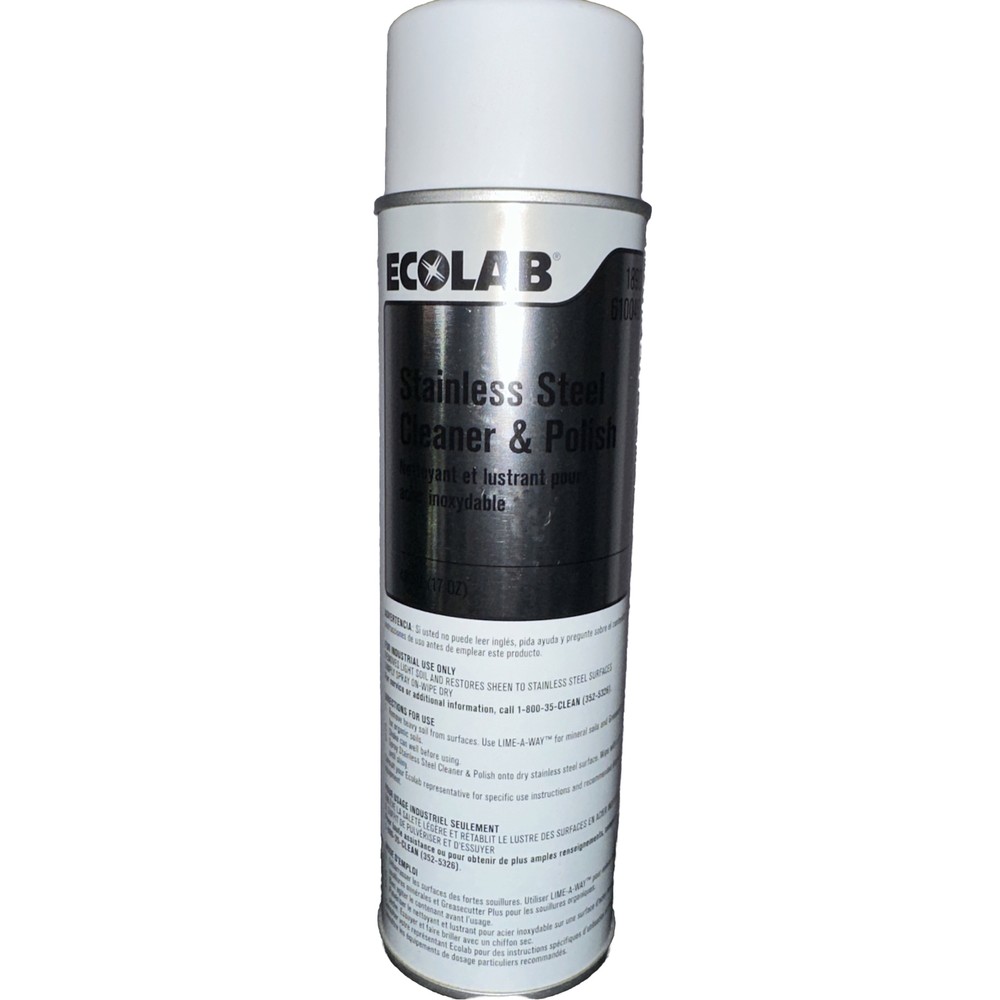 2 ECOLAB Spray Stainless Steel 17oz