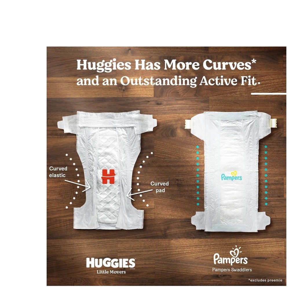 Huggies Little Movers Diapers, Size 3, 76 Count