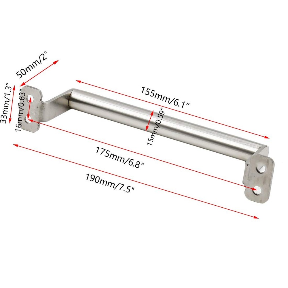 Rannb Sliding Door Handle Barn Handles Pocket Pulls Medium, Silver